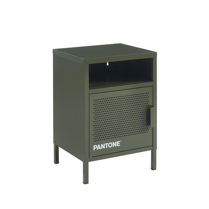 Table de chevet PANTONE métal vert olive foncé