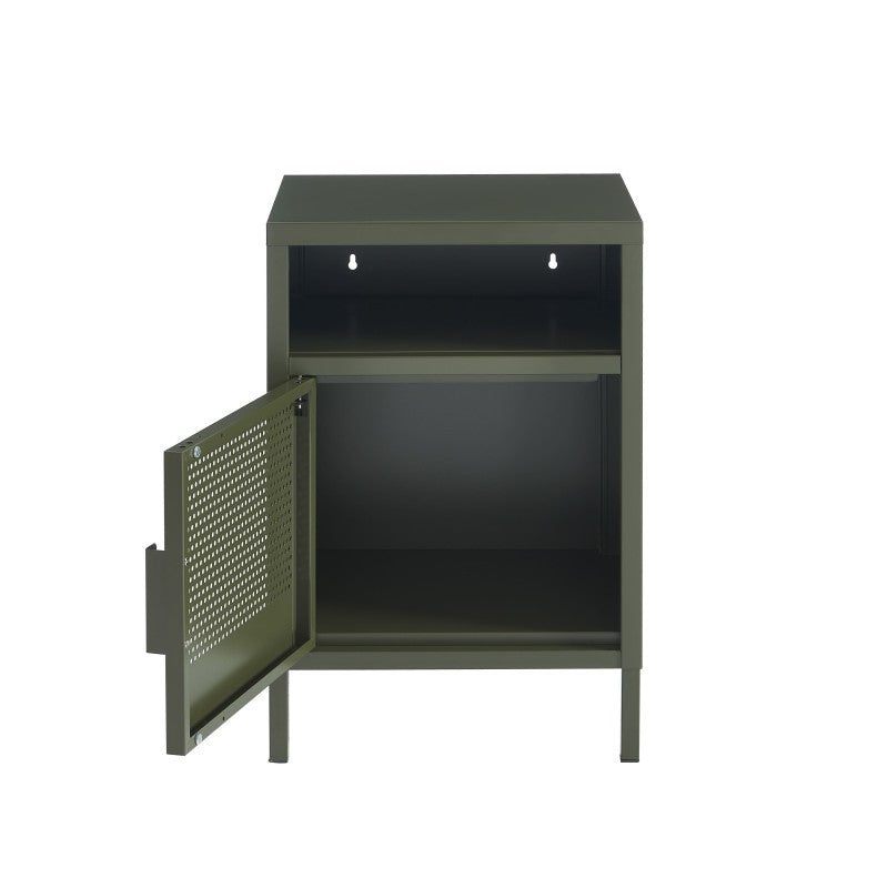 Table de chevet PANTONE métal vert olive foncé