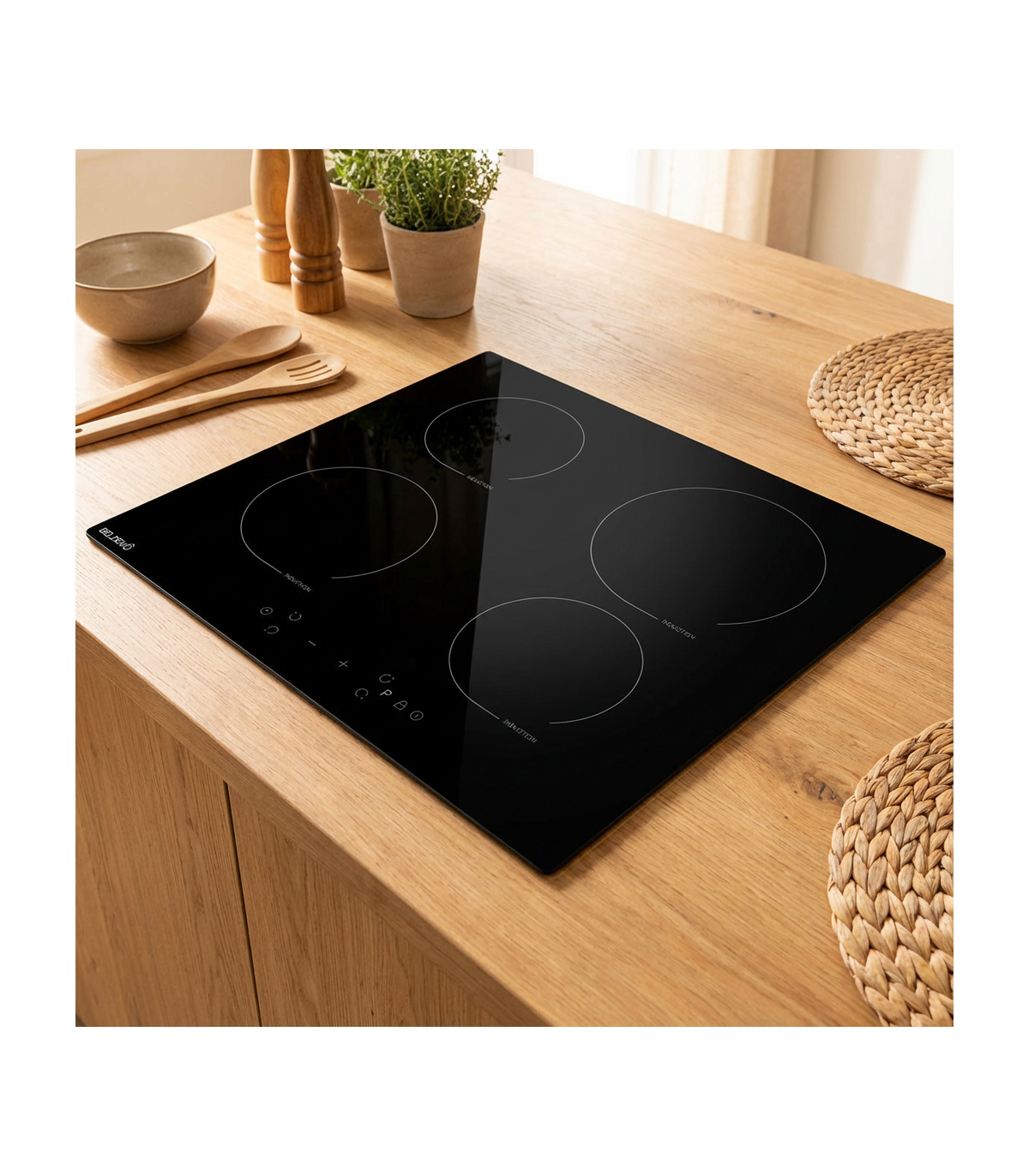 Plaque induction BELDEKO TI4V-120 : 4 foyers 7900 W encastrable, 4 boosters et minuterie individuelle par zone