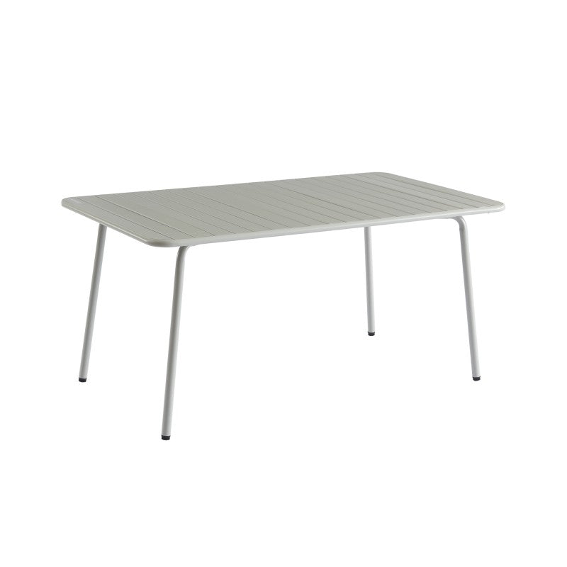 Table de jardin PANTONE rectangulaire en acier gris glacier 160 cm
