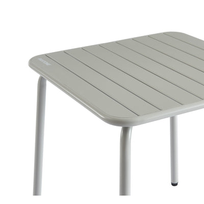 Table de jardin PANTONE carré en acier gris glacier 70 cm