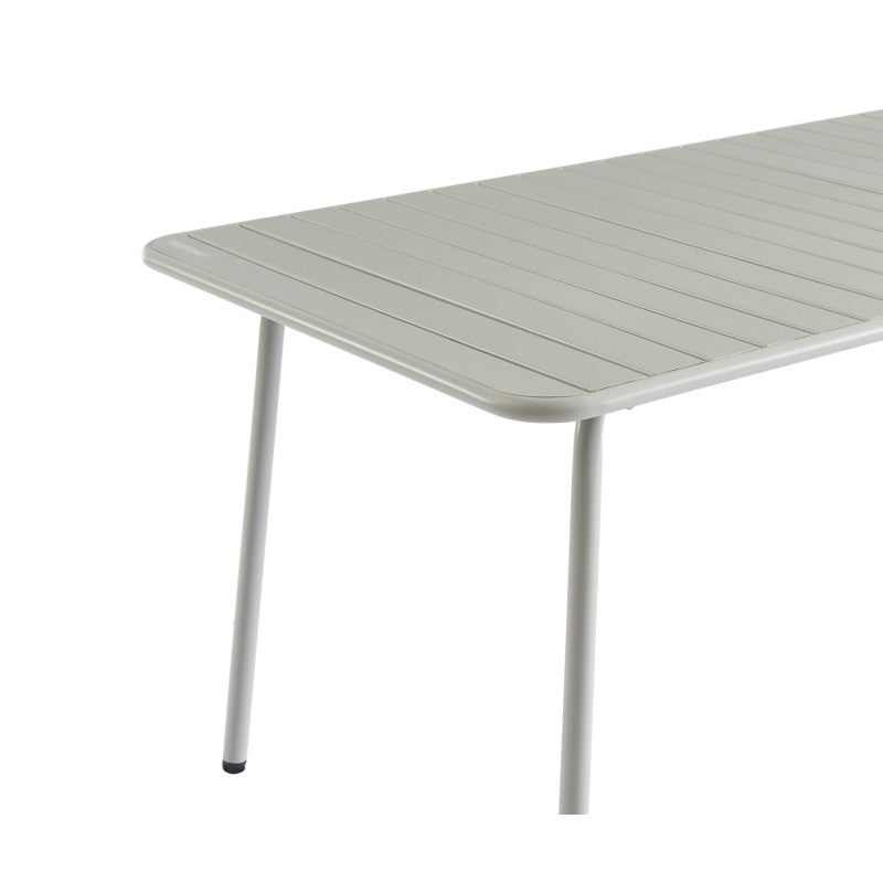 Table de jardin PANTONE rectangulaire en acier gris glacier 160 cm