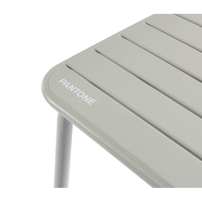 Table de jardin PANTONE carré en acier gris glacier 70 cm