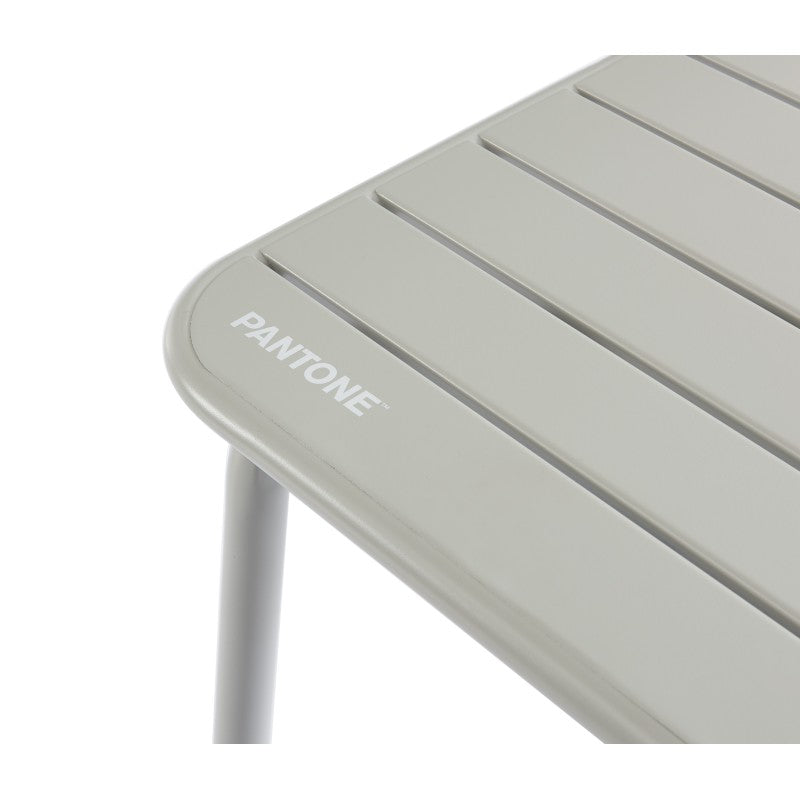 Table de jardin PANTONE carré en acier gris glacier 70 cm