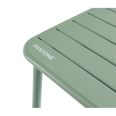 Table de jardin PANTONE carré en acier vert menthe 70 cm
