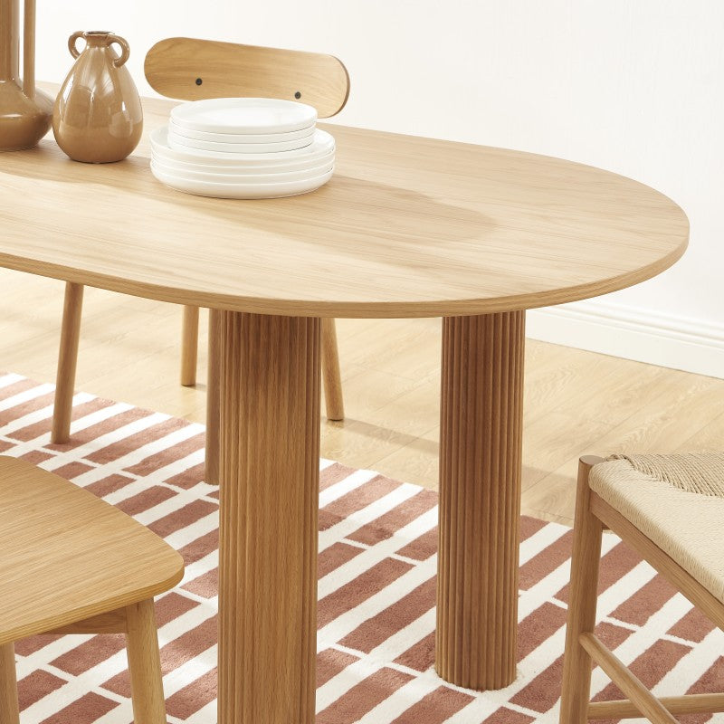 Table à manger PENELOPE placage chêne 180cm