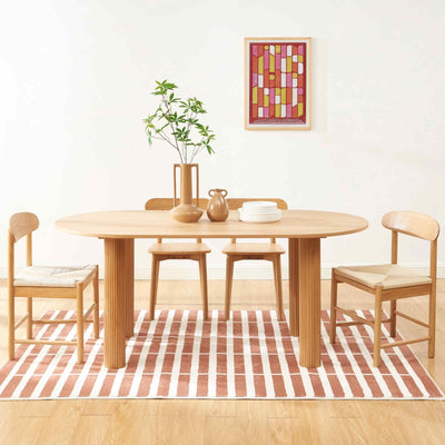 Table à manger PENELOPE placage chêne 180cm