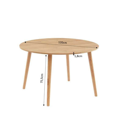 Table extensible ORACLE placage chêne 120 à 160cm