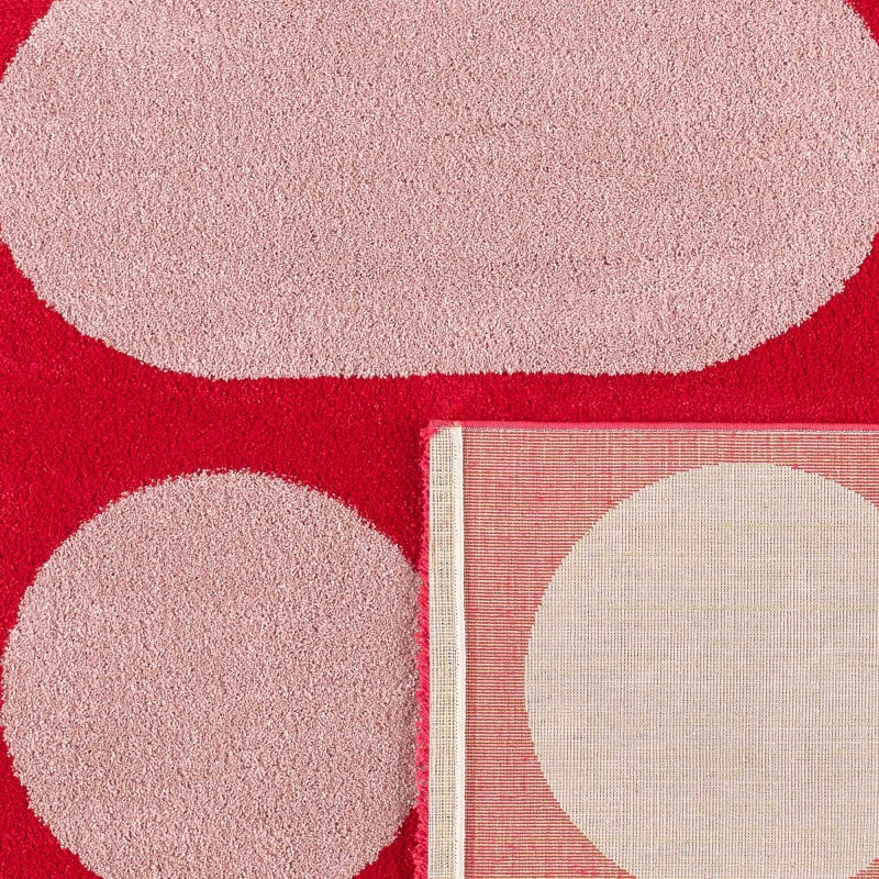 Tapis ABBY rouge motif rétro 160x230 cm