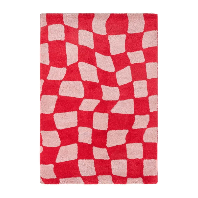 Tapis ABBY rouge motif vintage 200x280 cm