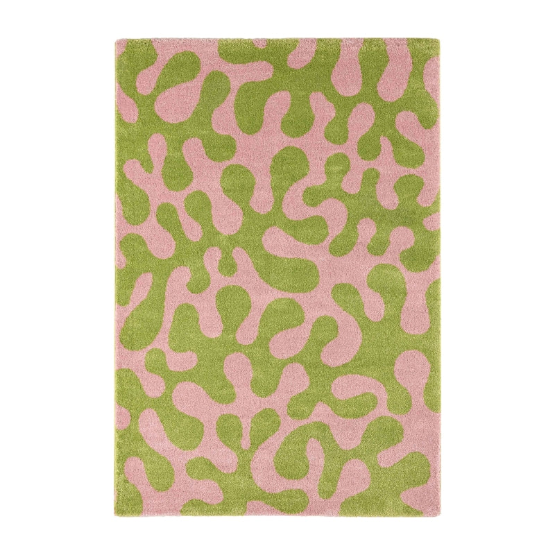 Tapis ABBY vert motif vintage 120x160 cm