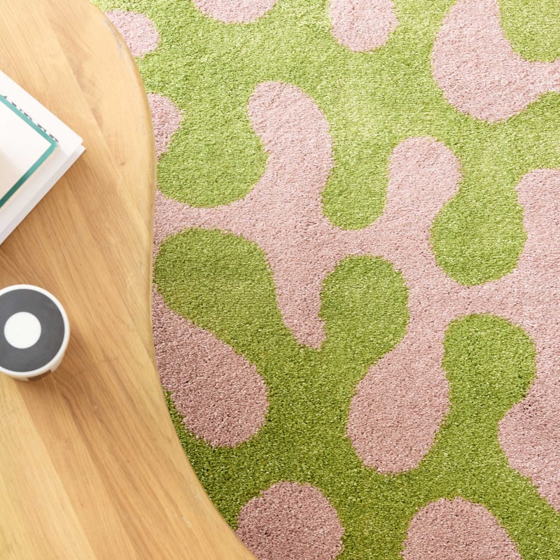 Tapis ABBY vert motif vintage 160x230 cm