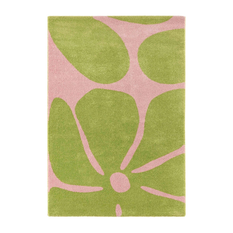 Tapis ABBY vert motif vintage 200x280 cm