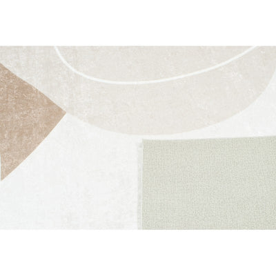 Tapis ALVA beige motif abstrait 80x150 cm