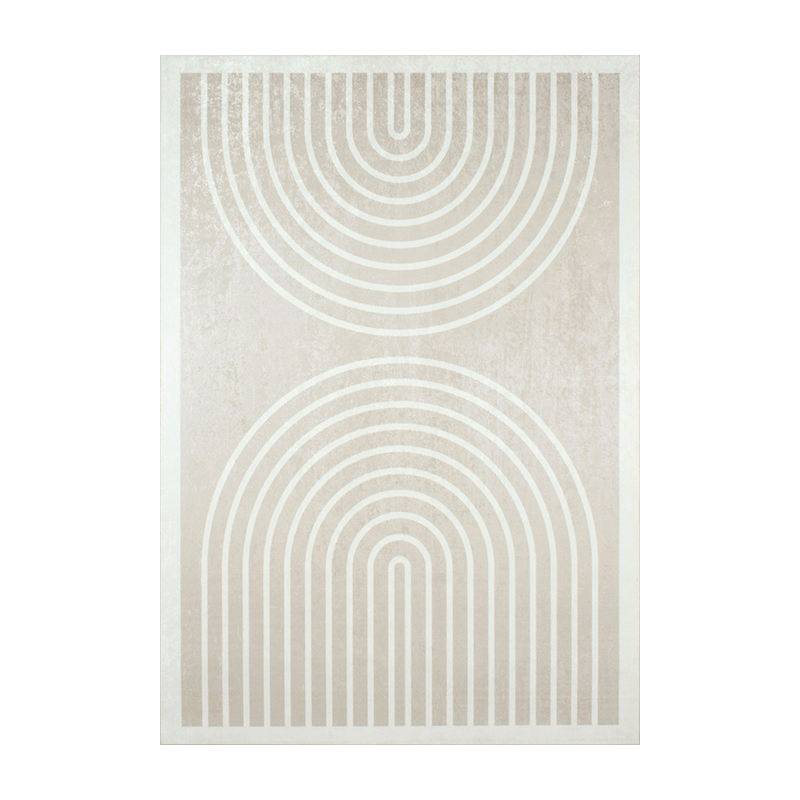 Tapis ALVA beige motif arc en ciel 80x150 cm