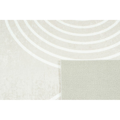 Tapis ALVA beige motif arc en ciel 80x150 cm