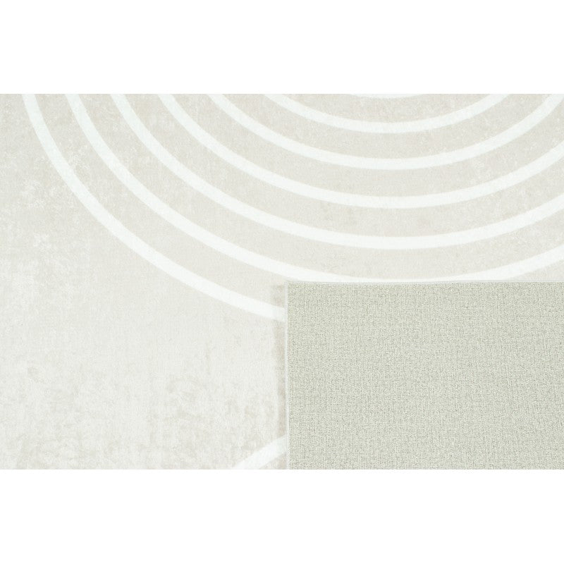 Tapis ALVA beige motif arc en ciel 80x150 cm