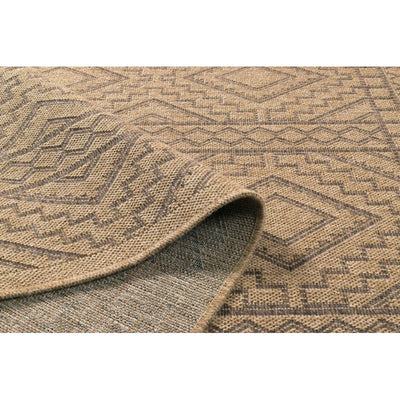Tapis d'extérieur CAPRI marron aspect jute 160x230cm