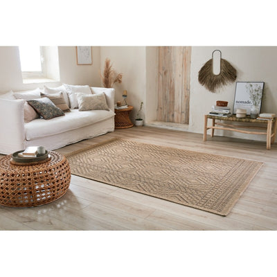 Tapis d'extérieur CAPRI marron aspect jute 160x230cm