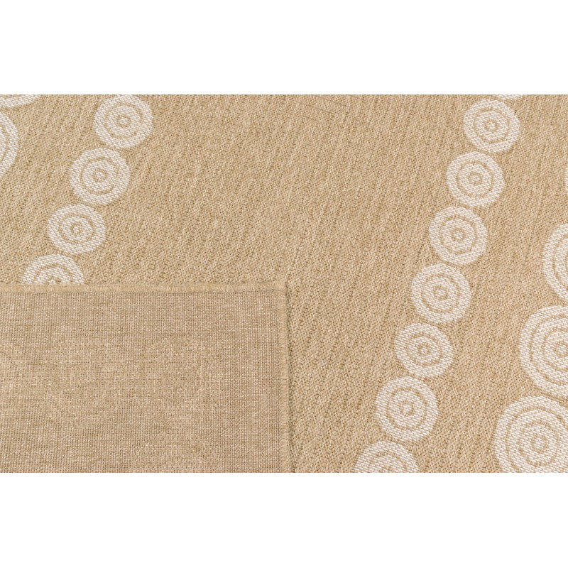 Tapis d'extérieur MALLORCA marron et blanc aspect jute 200x290cm