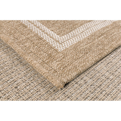 Tapis d'extérieur MENORCA marron et blanc aspect jute 160x230cm