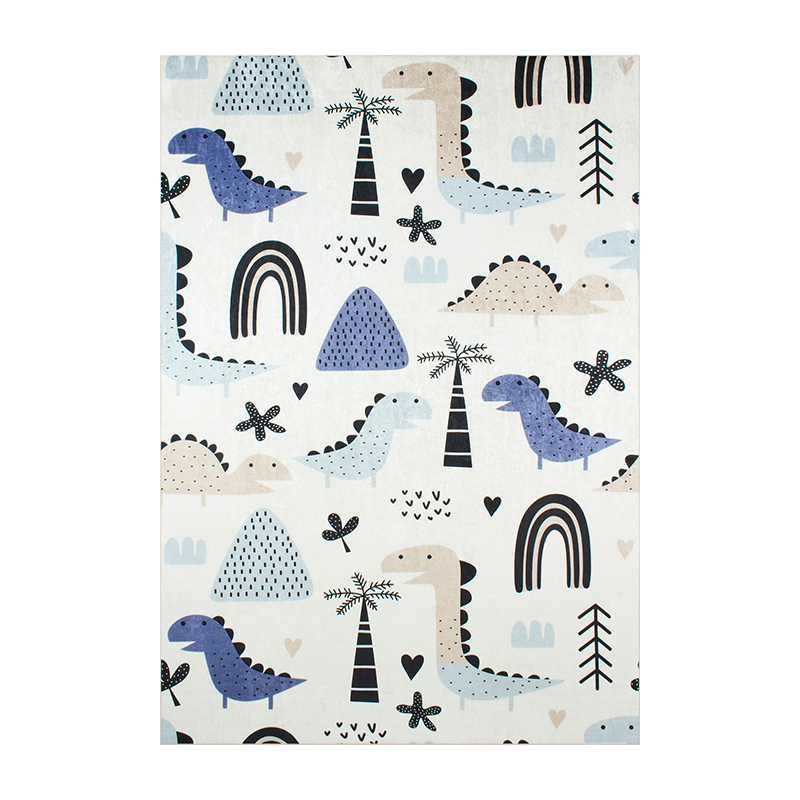 Tapis NOE bleu motif dinosaures 160x230 cm