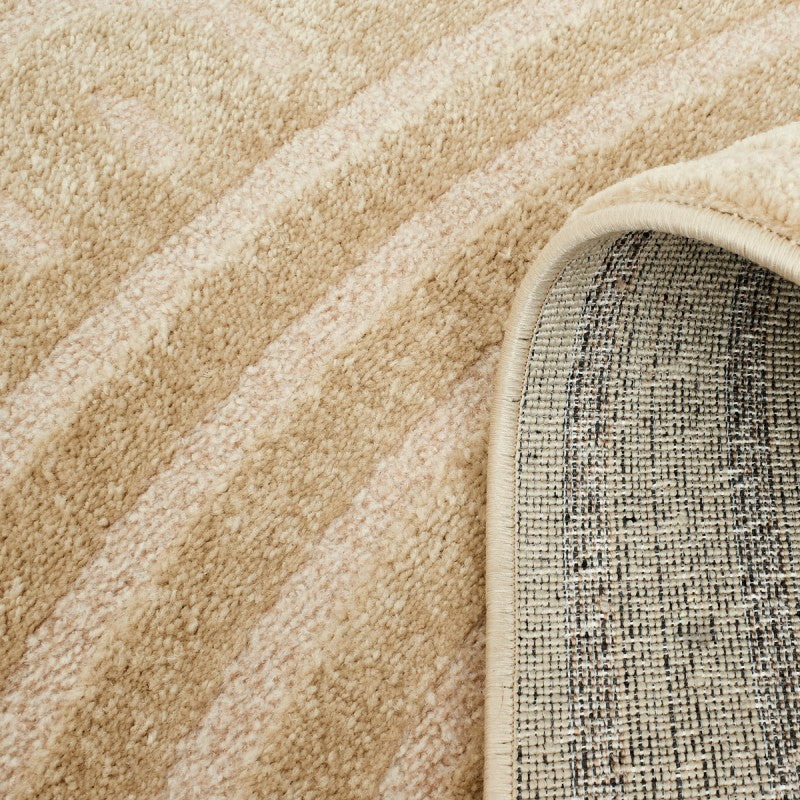 Tapis Olga beige motif arc en ciel 120x160 cm