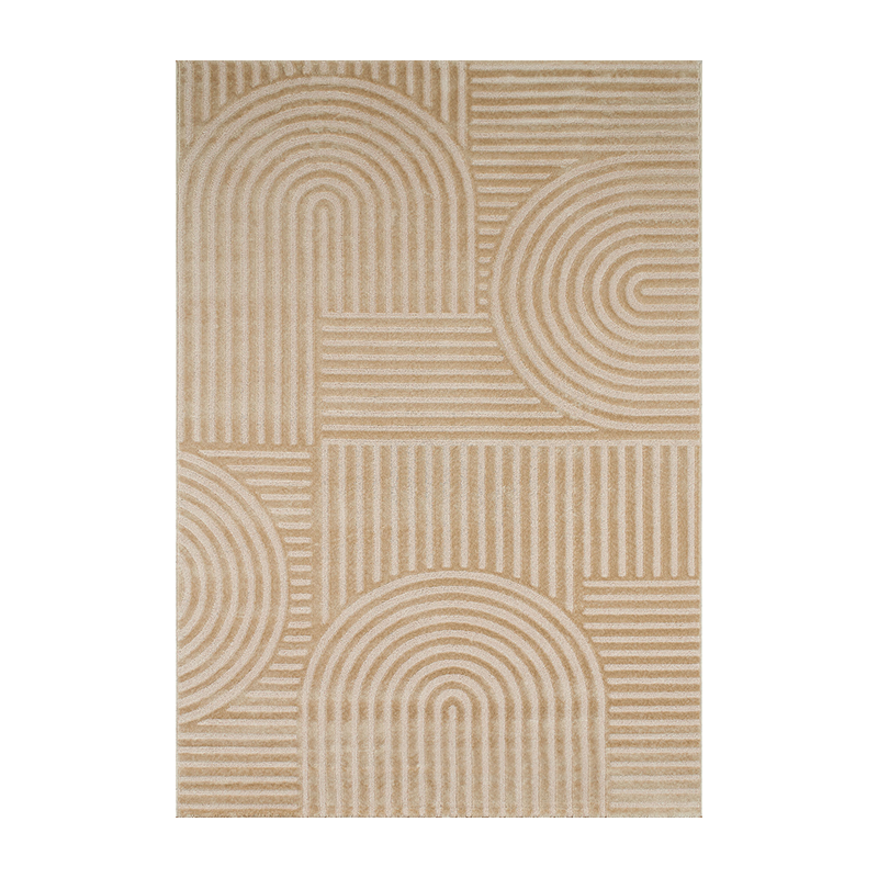 Tapis Olga beige motif en relief 120x160 cm
