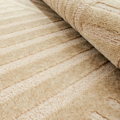 Tapis Olga beige motif en relief 120x160 cm