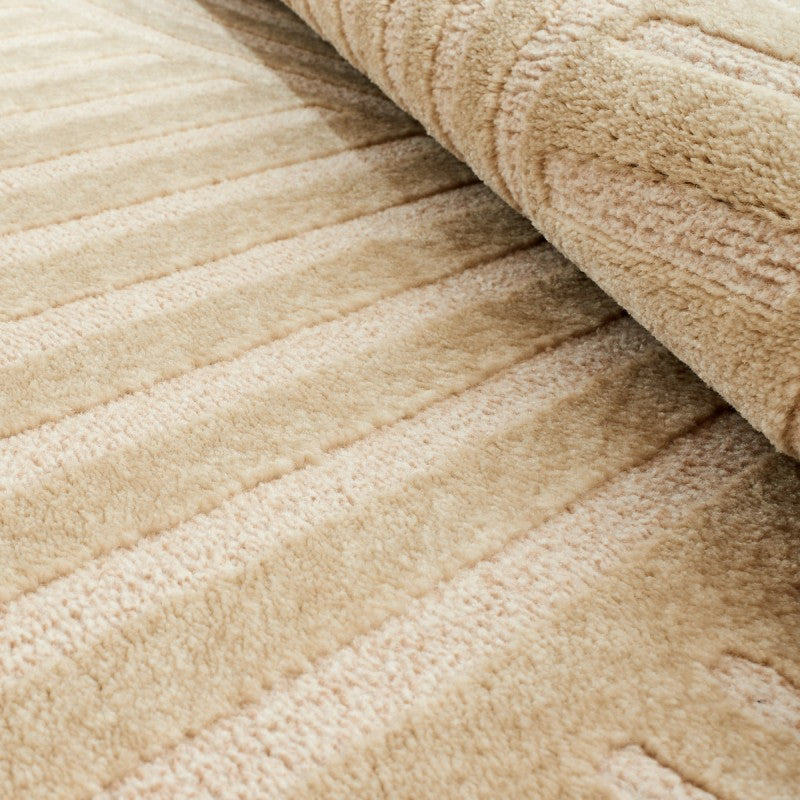 Tapis Olga beige motif en relief 120x160 cm
