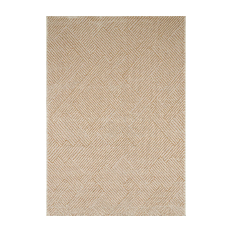 Tapis Olga beige motif linéaire 120x160 cm