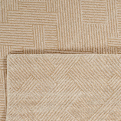 Tapis Olga beige motif linéaire 80x150 cm