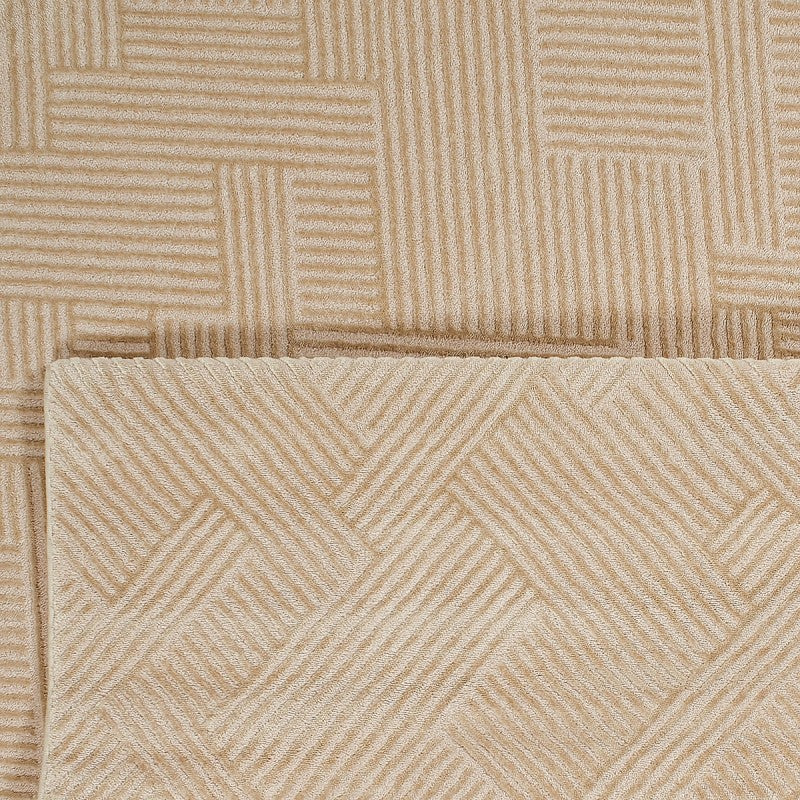 Tapis Olga beige motif linéaire 80x150 cm