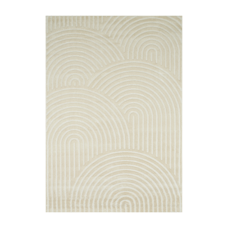 Tapis Olga crème motif arc en ciel 120x160 cm