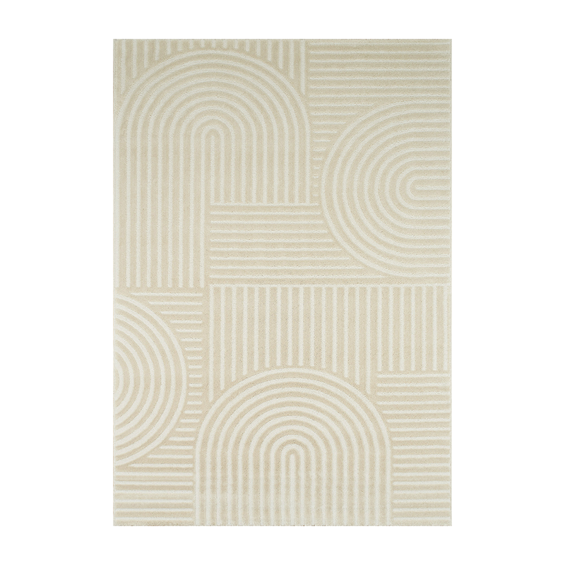 Tapis Olga crème motif en relief 120x160 cm