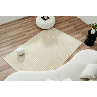 Tapis Olga crème motif en relief 120x160 cm