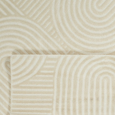 Tapis Olga crème motif en relief 120x160 cm