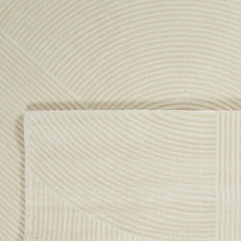 Tapis Olga crème motif géométrique 120x160 cm