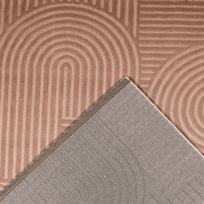 Tapis OLGA moka motif en relief 120x160 cm