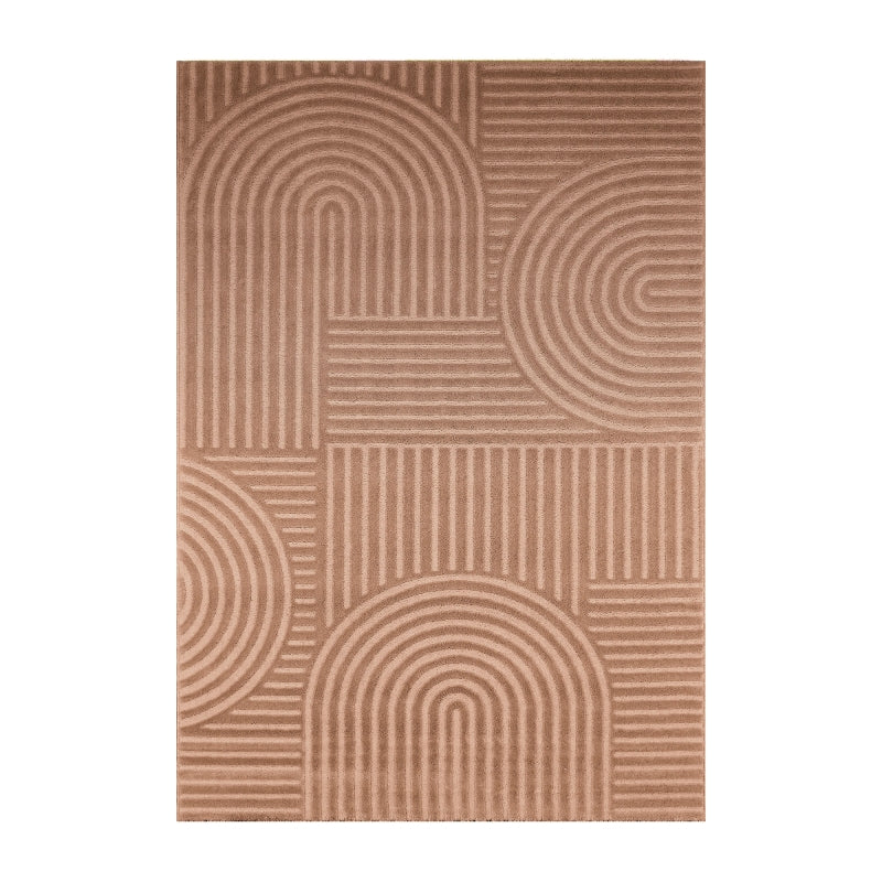 Tapis OLGA moka motif en relief 80x150 cm