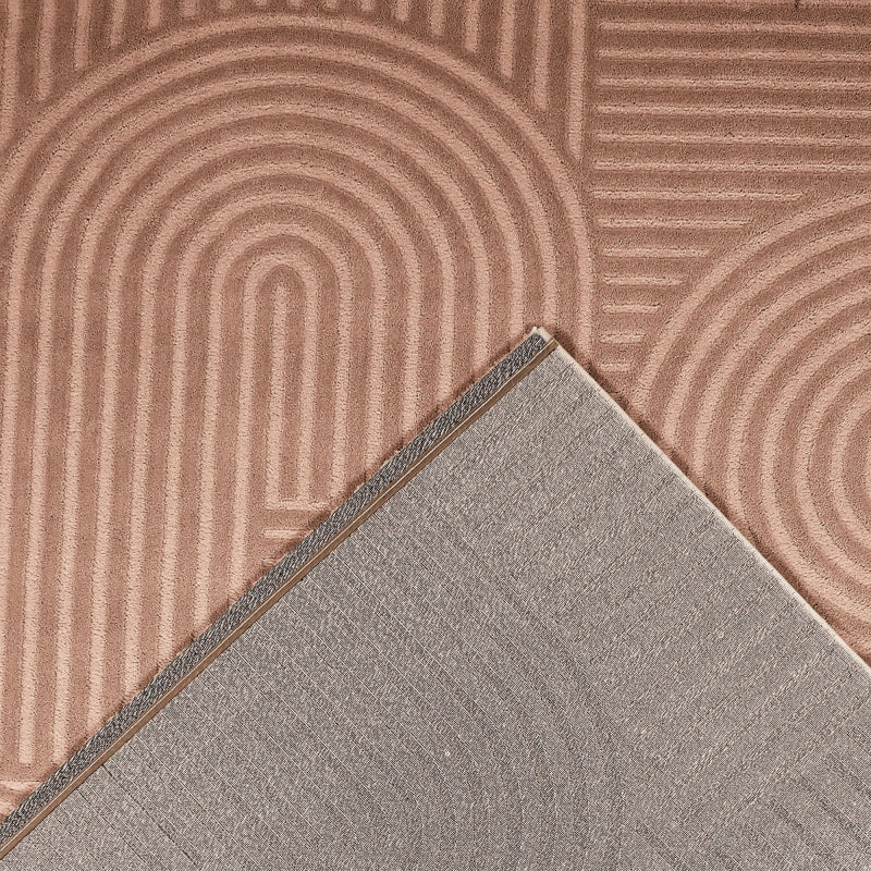 Tapis OLGA moka motif en relief 80x150 cm