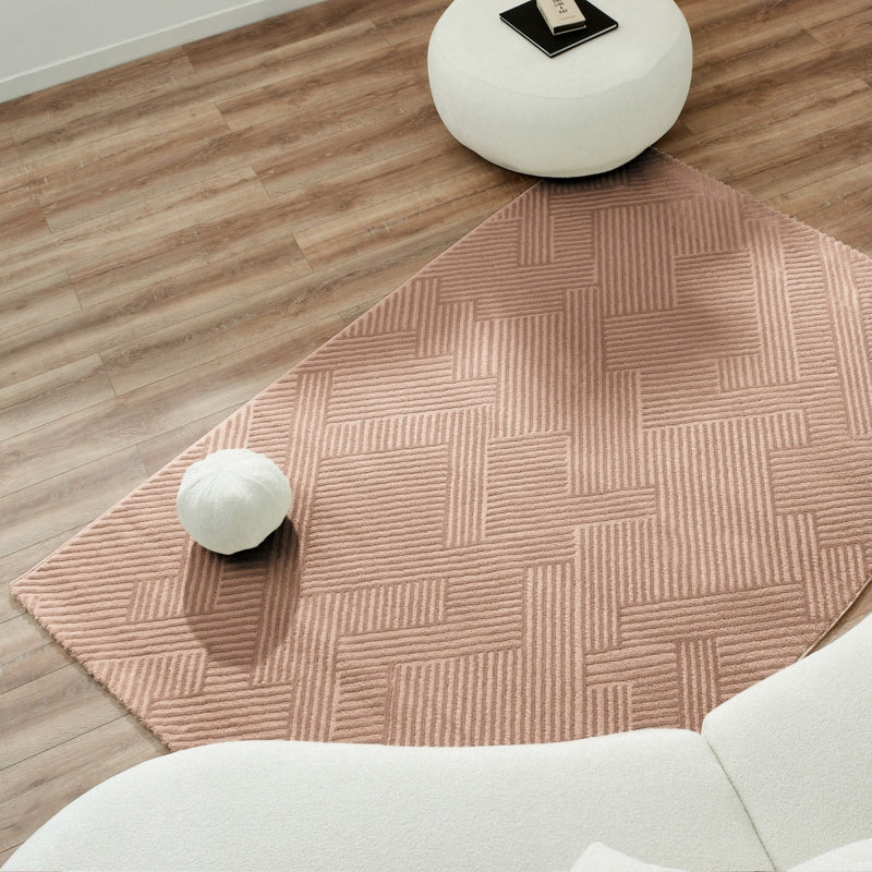 Tapis OLGA moka motif linéaire 160x230 cm