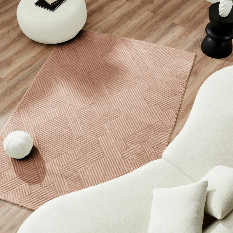 Tapis OLGA moka motif linéaire 160x230 cm