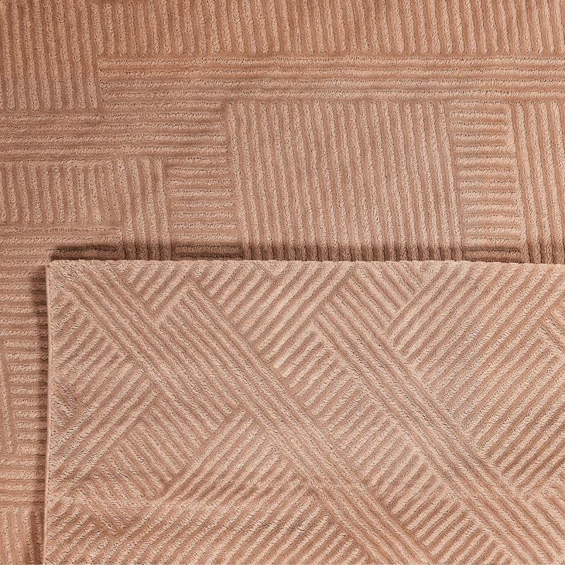 Tapis OLGA moka motif linéaire 80x150 cm