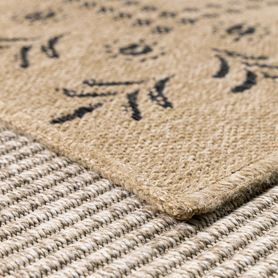 Tapis d'extérieur PALMA marron et noir aspect jute 160x230 cm
