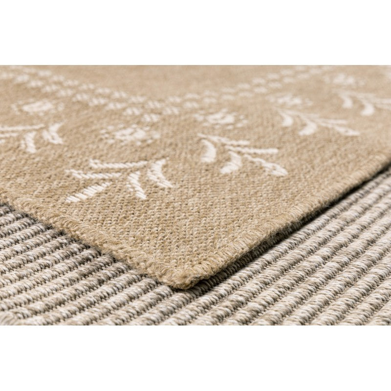 Tapis d'extérieur PONZA marron et blanc aspect jute 160x230cm