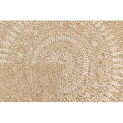 Tapis d'extérieur PONZA marron et blanc aspect jute 160x230cm