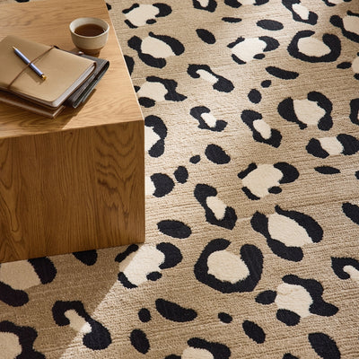 Tapis SAVA beige effet léopard 80x150 cm