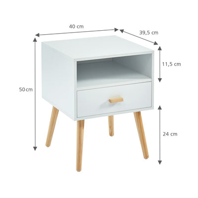 Table de chevet ULOS blanc