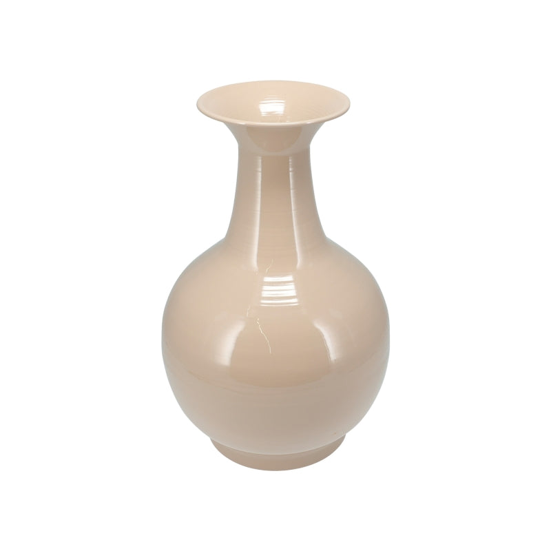 Vase KIM en zinc coloris sable h38,5 cm
